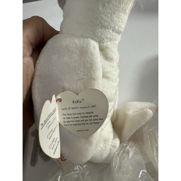 TY Beanie Baby Kuku the Cockatoo TAG ERRORS RARE RETIRED 1997 1998 Mint - Picture 7 of 10